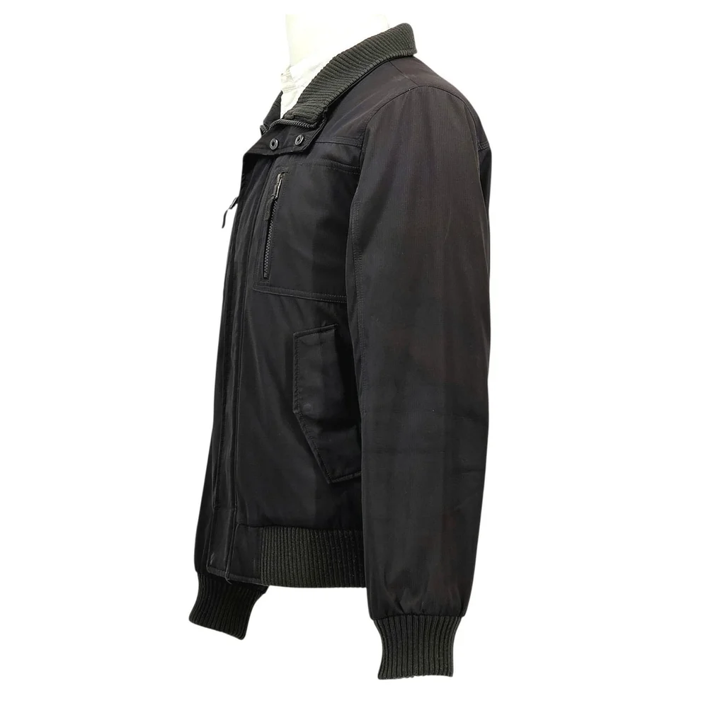 Calvin Klein Bomber Jacket Mens Small Black Water Resistant Windbreaker Ripstop - Picture 5 of 16